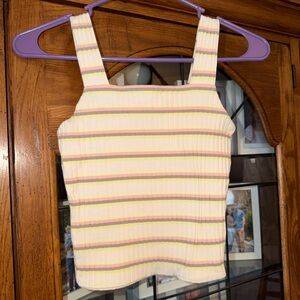 SO Women's Striped Tank Top.  XS - Cream, Pink, Yellow. MUST BE BUNDLED